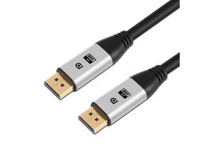 DisplayPort Cable 1.4, DP Cable 6.6ft/2M, [4K@60Hz, 2K@144Hz, 2K@165Hz], Nylon Braided High Speed DisplayPort 1.2 Cable, Compatible for Gaming Monitor, TV, PC, Laptop and More