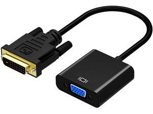 DVI to VGA Adapter,1080p Active DVI-D to VGA Adapter Converter 24+1 Male to Female Adapter