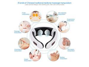 Electric Tens Unit Pulse Neck Massager Magnetic Pulse Therapy Vertebra Relax