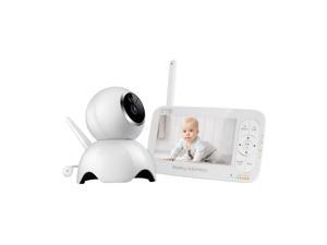 Video Baby Monitor with 5" Screen, Pan Tilt Zoom, Sound Activated Night Light & Glow-On-The-Ceiling Projection, Night Vision, 2 Cameras, Multiple Viewing Options Video Baby Monitor with 5" Screen, Pan Tilt Zoom, Sound Activated Night Light & Glow-On-The-Ceiling Projection, Night Vision, 2 Cameras, Multiple Viewing Options