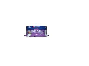Verbatim 8.5GB DVD+R Double Layer (DL) Inkjet Printable 8x 25-Pack Spindle Verbatim 8.5GB DVD+R Double Layer (DL) Inkjet Printable 8x 25-Pack Spindle
