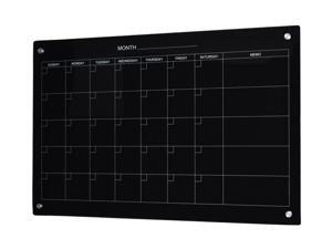 Audio-Visual Direct Magnetic Black Calendar Glass Dry-Erase Board Set - 23 5/8 x 35 1/2 Inches - Audio-Visual Direct Magnetic Black Calendar Glass Dry-Erase Board Set - 23 5/8 x 35 1/2 Inches -