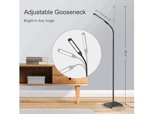 Ottlite Dual Shade Led Floor Lamp With Usb Charging Port 4 Brightness Level Adjustable Stand For Tablets Ipad Galaxy Surface Fire Kindle Smartphones Books Magazines Newspapers Newegg Com