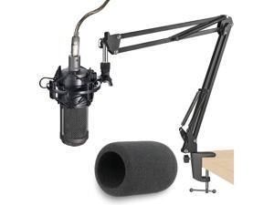Hot sale Mic Stand with Pop Filter - Microphone Boom Arm Stand with Foam Windscreen for Audio Technica AT2020 AT2020USB+ AT2035 Condenser Microphone Hot sale Mic Stand with Pop Filter - Microphone Boom Arm Stand with Foam Windscreen for Audio Technica AT2020 AT2020USB+ AT2035 Condenser Microphone