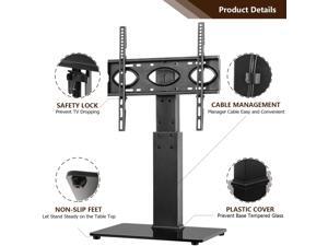 Hot sale Universal Table Top TV Stand Base with Swivel Mount Bracket and 6 Level Height Adjustable for 37 to 65 inch Plasma LCD LED Flat or Curved Screen TVs,VESA Patterns up to 400mm x 400mm Hot sale Universal Table Top TV Stand Base with Swivel Mount Bracket and 6 Level Height Adjustable for 37 to 65 inch Plasma LCD LED Flat or Curved Screen TVs,VESA Patterns up to 400mm x 400mm