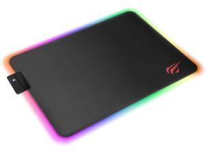 Havit RGB Gaming Mouse Pad Soft Non-Slip Rubber Base Mouse Mat for Laptop Computer PC Games (13.8 X 9.8 X 0.16 inches, Black)