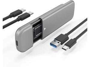 M.2 NVMe SSD Enclosure, Aluminum USB C 3.1 Gen 2 to M-Key M&B-Key NVMe PCIe 10Gbps External Enclosure, Fits 2230/2242/2260/2280 NVMe PCIe SSD, Tool-Free Enclosure Includes USB-C and 3.0 Cables(902) M.2 NVMe SSD Enclosure, Aluminum USB C 3.1 Gen 2 to M-Key M&B-Key NVMe PCIe 10Gbps External Enclosure, Fits 2230/2242/2260/2280 NVMe PCIe SSD, Tool-Free Enclosure Includes USB-C and 3.0 Cables(902)