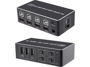 Pasow HDMI KVM Switch 4 in 1 Out Switcher for 4 PC Sharing one Set of HD Monitor, Keyboard and Mouse Pasow HDMI KVM Switch 4 in 1 Out Switcher for 4 PC Sharing one Set of HD Monitor, Keyboard and Mouse