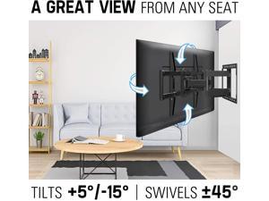 TV Mount- Full Motion TV Mount for 42-70 inch TVs, TV Wall Mount Bracket with Dual Articulating Arms, Fits 12”- 16” Wood Studs, TV Wall Mounts with VESA 600x400mm Holds up to 100lbs TV Mount- Full Motion TV Mount for 42-70 inch TVs, TV Wall Mount Bracket with Dual Articulating Arms, Fits 12”- 16” Wood Studs, TV Wall Mounts with VESA 600x400mm Holds up to 100lbs