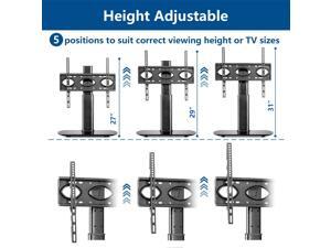 Universal Tabletop TV Stand Base with Swivel Mount Height Adjustable fit Most 32" - 65" LCD LED Flat Panel Screen or Curved TVs, Black Universal Tabletop TV Stand Base with Swivel Mount Height Adjustable fit Most 32" - 65" LCD LED Flat Panel Screen or Curved TVs, Black