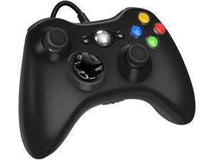Wired Controller for Xbox 360,Game Controller for Xbox 360 with Dual-Vibration Turbo for Microsoft Xbox 360/360 Slim and PC Windows 7,8,10(Black)