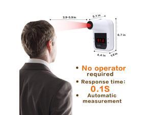 Wall-Mounted Infrared Thermometer with Voice Broadcast, Forehead Thermometer for Adults Non-Contact, Infrared Thermometers with LCD Display Fever Alarm Accurate Instant Reading for Public Place Wall-Mounted Infrared Thermometer with Voice Broadcast, Forehead Thermometer for Adults Non-Contact, Infrared Thermometers with LCD Display Fever Alarm Accurate Instant Reading for Public Place