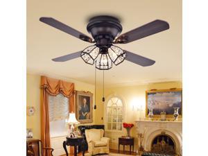 Tarudor Dark Wood Antique Bronze Crystal Fan Tarudor Dark Wood Antique Bronze Crystal Fan