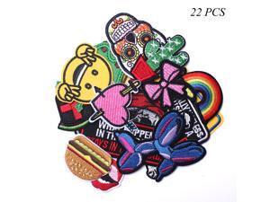 Hats 10PCS DIY Accessories, J.CARP Embroidered Iron on Patches Cute Sewing Applique for Jackets Backpacks Jeans