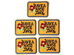 J.CARP Have a Nice Day Patches, Size 2.8 by 3.5 inch, 5PCS J.CARP Have a Nice Day Patches, Size 2.8 by 3.5 inch, 5PCS