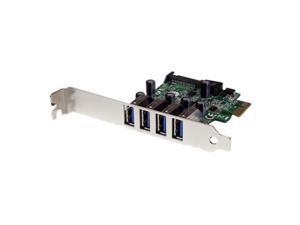 4-Port PCI Express SuperSpeed USB 3.0 Controller Card with UASP - USB 3.0 Expansion Card with SATA Power (PEXUSB3S4V) - USB adapter