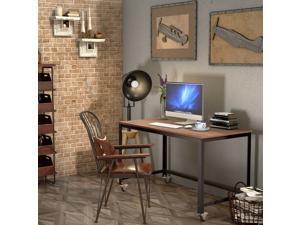 Wood Top Metal Frame Rolling Computer Desk Laptop Table Wood Top Metal Frame Rolling Computer Desk Laptop Table