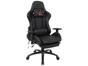 Massage Racing Chair with Retractable Footrest Gaming Chair - Computer Office Adjustable Lumbar Cushion Headrest Swivel Rocking Function Desk Chair 5 Colors Massage Racing Chair with Retractable Footrest Gaming Chair - Computer Office Adjustable Lumbar Cushion Headrest Swivel Rocking Function Desk Chair 5 Colors