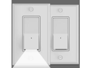 2Pack-SOZULAMP Illuminated Light Switch-Easy Install,Auto On/Off GuideLight White Wall Light Switches with Night Lights,Single-Pole,15 Amp 120/277V,Decora Paddle Rocker AC Quiet Switch(Daylight LED) 2Pack-SOZULAMP Illuminated Light Switch-Easy Install,Auto On/Off GuideLight White Wall Light Switches with Night Lights,Single-Pole,15 Amp 120/277V,Decora Paddle Rocker AC Quiet Switch(Daylight LED)
