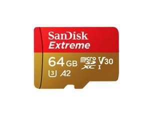 SanDisk Extreme MicroSD Card SDSQXA2-064G-ZN6MA 64G 160M A2 TF Card U3 C10 A2 V30 4K Memory Card 160MB/s Read 60MB/s Write