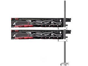 GM962 Aluminum Vertical Graphics Card Holder Double Support Jack Bracket Desktop PC Case Video Card Stand Cooling Bracket Silver GM962 Aluminum Vertical Graphics Card Holder Double Support Jack Bracket Desktop PC Case Video Card Stand Cooling Bracket Silver