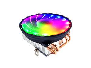 V4 CPU Cooler 4 Copper Heat Pipes 3Pin Colorful Quiet Cooling Fan Replacement for Intel LGA 775/1150/1155/1156/1151/1366 AM2/3/4 FM1/FM2 V4 CPU Cooler 4 Copper Heat Pipes 3Pin Colorful Quiet Cooling Fan Replacement for Intel LGA 775/1150/1155/1156/1151/1366 AM2/3/4 FM1/FM2