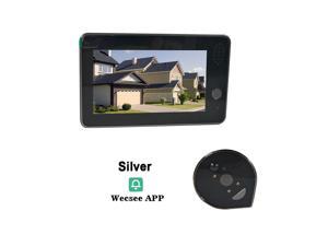 HD 1080P Peephole Door Camera Doorbell Digital Door Viewer 4.3-inch LCD Screen Night Vision Photo Shooting WiFi Connection Wecsee APP Control for Home Security HD 1080P Peephole Door Camera Doorbell Digital Door Viewer 4.3-inch LCD Screen Night Vision Photo Shooting WiFi Connection Wecsee APP Control for Home Security
