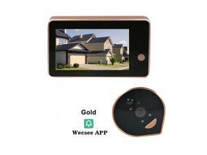 HD 1080P Peephole Door Camera Doorbell Digital Door Viewer 4.3-inch LCD Screen Night Vision Photo Shooting WiFi Connection Wecsee APP Control for Home Security HD 1080P Peephole Door Camera Doorbell Digital Door Viewer 4.3-inch LCD Screen Night Vision Photo Shooting WiFi Connection Wecsee APP Control for Home Security