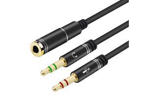 M4 3.5mm Audio Y Splitter Cable 1 Female to 2 Male Headphone Microphone Cord Gold Plated for Headphone to PC Adapter M4 3.5mm Audio Y Splitter Cable 1 Female to 2 Male Headphone Microphone Cord Gold Plated for Headphone to PC Adapter