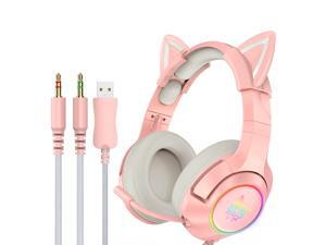 ONIKUMA K9 3.5mm Wired Gaming Headset Removable Cat Ears Headphones Noise Canceling E-Sports Earphone with Microphone RGB LED Light Volume Control Mute Mic for Desktop PC ONIKUMA K9 3.5mm Wired Gaming Headset Removable Cat Ears Headphones Noise Canceling E-Sports Earphone with Microphone RGB LED Light Volume Control Mute Mic for Desktop PC