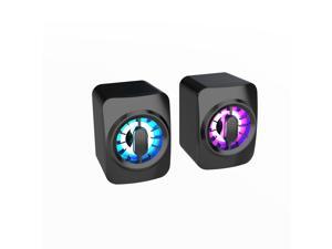 A1 Computer Speaker Portable Mini RGB Speaker USB Powered 3.5mm Wired Sound Box 6W Subwoofer Volume Control for Laptop Desktop Computer Tablet PC Smartphone A1 Computer Speaker Portable Mini RGB Speaker USB Powered 3.5mm Wired Sound Box 6W Subwoofer Volume Control for Laptop Desktop Computer Tablet PC Smartphone