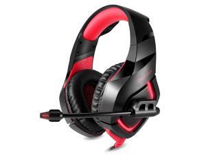 ONIKUMA K1B Head-mounted Headset Wired Gaming Headset with 50mm Driver Unit Noise Reduction Mic USB+Dual 3.5mm Ports Black&Red ONIKUMA K1B Head-mounted Headset Wired Gaming Headset with 50mm Driver Unit Noise Reduction Mic USB+Dual 3.5mm Ports Black&Red