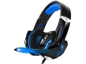 Python Fly G9000pro Gaming Headset with Noise Isolating 120-degree Adjustable Mic 40mm Driver Unit Wide Compatibility Blue