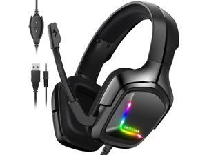 ONIKUMA K20 Head-mounted Headset Wired RGB E-sports Gaming Headset with 50mm Driver Unit Noise Reduction Microphone Black ONIKUMA K20 Head-mounted Headset Wired RGB E-sports Gaming Headset with 50mm Driver Unit Noise Reduction Microphone Black