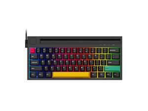 Ajazz K620T BT&Wired Dual-mode Mechanical Keyboard 62 Keys Compact RGB Gaming Office Mechanical Keyboard Black (Blue Switches) Ajazz K620T BT&Wired Dual-mode Mechanical Keyboard 62 Keys Compact RGB Gaming Office Mechanical Keyboard Black (Blue Switches)