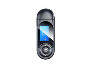 BT 5.0 2-in-1 Audio Adapter with LCD Visual Display BT Receiver&Transmitter Adapter 8 devices Dispalyd/Wide Compatibility Black BT 5.0 2-in-1 Audio Adapter with LCD Visual Display BT Receiver&Transmitter Adapter 8 devices Dispalyd/Wide Compatibility Black
