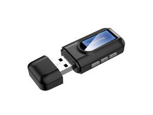 BT 5.0 Audio Adapter 2-in-1 Receiver&Transmitter Adapter with LCD Visual Display Plug and Play Wide Compatibility Black BT 5.0 Audio Adapter 2-in-1 Receiver&Transmitter Adapter with LCD Visual Display Plug and Play Wide Compatibility Black