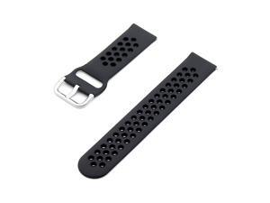 Replaceable Silicone Watch Strap Buckle Breathable Watch Band Strap Compatible with 22mm Universal Smart Watch Black Replaceable Silicone Watch Strap Buckle Breathable Watch Band Strap Compatible with 22mm Universal Smart Watch Black