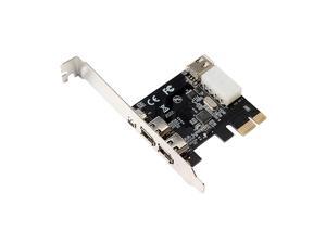 PCI-E to 1394 Adapter Card PCI-E x1 to 3-port DV High-definition Video Capture Card with 2*1394A 6Pin 1*1394A 4Pin Ports