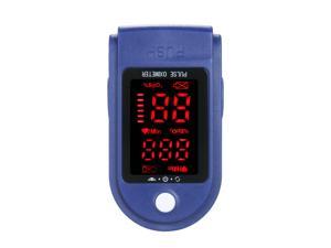 Portable Fingertip Clip Pulse Oximeter LED Monochrome Display Screen Mini SpO2 Monitor Pulse Rate Measuring Oxygen Saturation Monitor for Daily Use Healthy Care Blue
