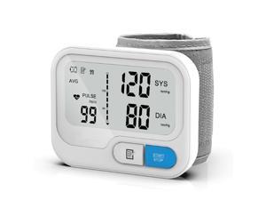 Portable Wrist Blood Pressure Meter LCD Large Screen Accurate Automatic Measurement One User 99 Groups Memory