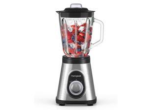 Homgeek 700W Ultimate Glass Blender,Easy to Get Smoothie with Great Texture,1500ML Large Capacity Glass Jug,Easy to Disassemble and Clean