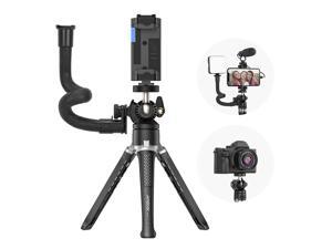 Andoer MT-01 Desktop Tripod Stand 2 Levels Adjustable Height 360° Rotatable Ball Head with Phone Holder Flexible Extension Arm Max. 5kg Load Capacity for Vlog Live Streaming Online Teaching Video Andoer MT-01 Desktop Tripod Stand 2 Levels Adjustable Height 360° Rotatable Ball Head with Phone Holder Flexible Extension Arm Max. 5kg Load Capacity for Vlog Live Streaming Online Teaching Video