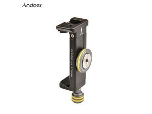 Andoer Smartphone Holder Clamp Tripod Mount with Standard Arca Swiss Mount Triple 1/4-inch Threads Cold Shoe Mount for Video Phone Microphone LED Light Mounting