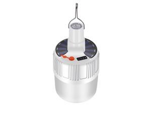 42 LEDs Solar Powered Emergency Light,5 Lighting Modes,Effects USB Chargeing Port Design,V-olume Display,IP65 Water Resistance,2 * 2200mAh High Capacity Rechargeable Cell,Protable H-aning Design