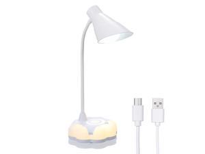 14 LEDs Desk Light Table Beside Lamp 3 Levels Dimmable/Sensitive Touching Control/Flexible Goose Neck Design/Built-in 600mAh High Capacity Rechargeable Cell/USB Powered Operated for Home Office Daily