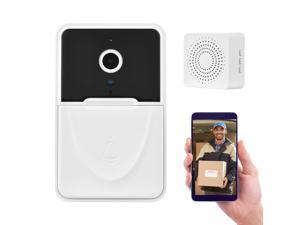 Wireless Video Doorbell Camera Visual Smart Security Doorbell with  Night Vision 2-Way Audio Real-Time Monitoring