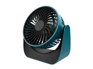 New student dormitory usb rechargeable mini fan desktop office portable portable silent fan Cyan/with battery/universal