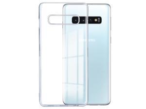 EiZiShield Eizicase Series Hard Phone Case for Samsung Galaxy S10, Tempered Glass and Film Screen Protector Friendly Slim Cover, Clear