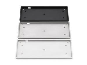 Anodized Aluminium jj40 bm40 flat case with metal feet for custom mechanical keyboard black siver grey colorway for 40% mini
